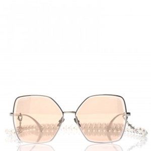 CHANEL Butterfly Sunglasses with Pearl chain